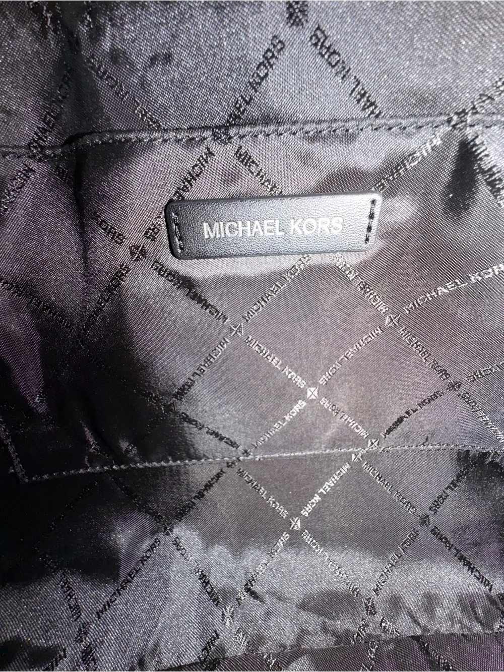 Michael Kors Carson MD Satchel Shoulder Bag MK Laser Cut Black